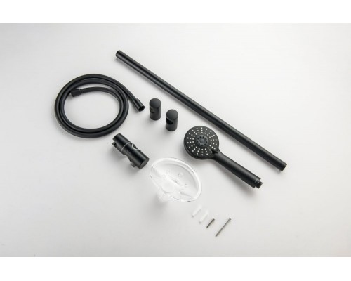 AQ2015MB БЕТТА душевой гарнитур 3jet 60 см, матовый черный AQ2015MB