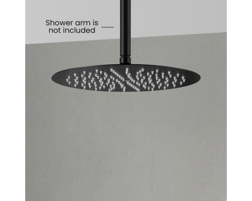 AQ2075MB круглый верхний душ 3002 мм, матовый черный AQ2075MB