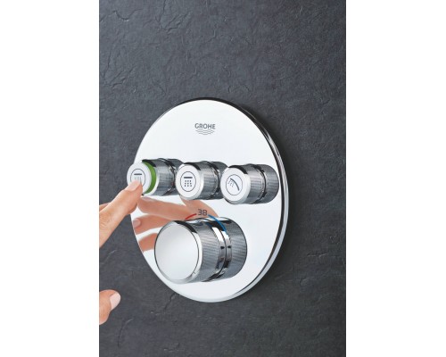 29121000 Grohtherm SmartControl Внешняя часть термостатического смесителя на 3 выхода, хром 29121000