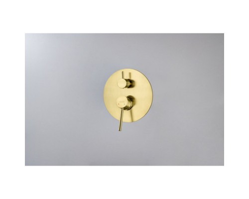 AQ1346BG ЕВРОПА смеситель для ванны 2 режима (внешняя и скрытая часть), шлиф. золото AQ1346BG