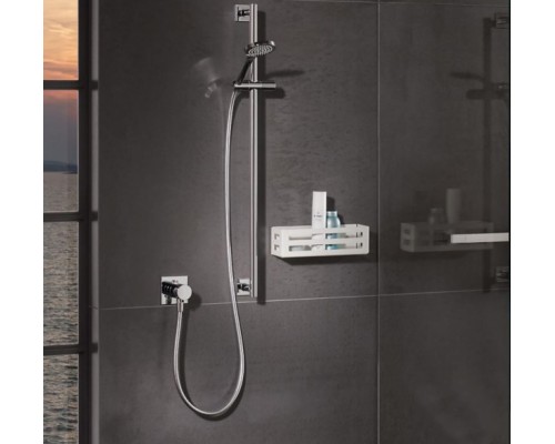 24954510000 UNIVERSALARTIKEL Корзинка для мыла, настенный монтаж, съёмная, со скрытым креплением, со сливными прорезями, белый (RAL 9010) 24954510000