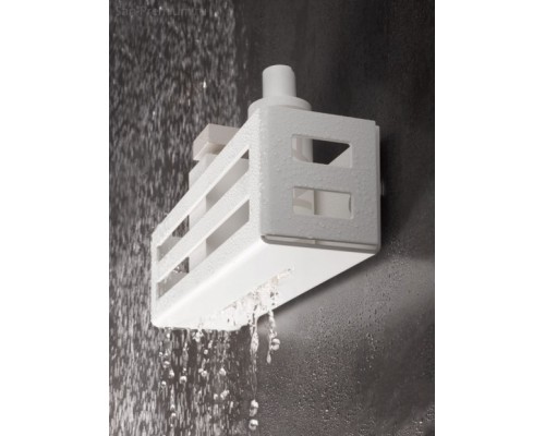 24954510000 UNIVERSALARTIKEL Корзинка для мыла, настенный монтаж, съёмная, со скрытым креплением, со сливными прорезями, белый (RAL 9010) 24954510000