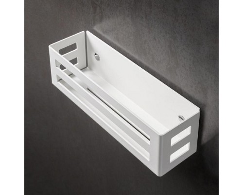 24954510000 UNIVERSALARTIKEL Корзинка для мыла, настенный монтаж, съёмная, со скрытым креплением, со сливными прорезями, белый (RAL 9010) 24954510000