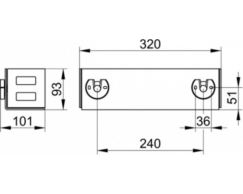 24954510000 UNIVERSALARTIKEL Корзинка для мыла, настенный монтаж, съёмная, со скрытым креплением, со сливными прорезями, белый (RAL 9010) 24954510000