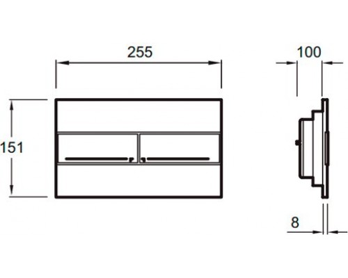 E4316-00 Панель для двойного смыва, белый E4316-00