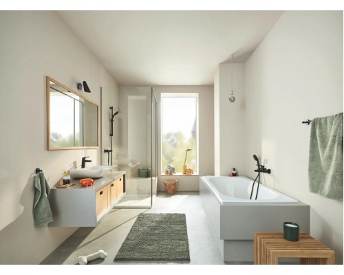 261622433 Tempesta 110 Душевой гарнитур, 2 режима струи (Rain, Jet), душевая штанга 600 мм, шланг 1750 мм, матовый чёрный 261622433