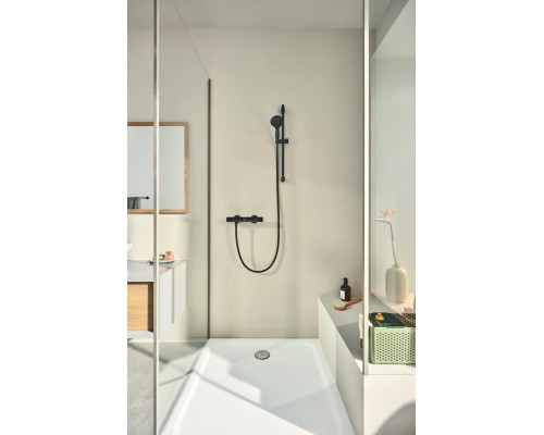 261622433 Tempesta 110 Душевой гарнитур, 2 режима струи (Rain, Jet), душевая штанга 600 мм, шланг 1750 мм, матовый чёрный 261622433