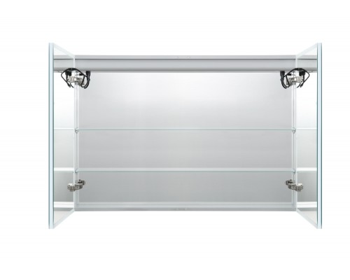 AQ7103B-MLC Алюминиевый зеркальный шкаф с подсветкой 1000700133,крепеж. Две зерк.дверцы шириной 49,85см,антизапотевание,акрил. подсветка,петли BLUM AQ7103B-MLC