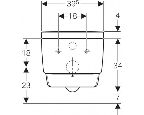 146.214.21.1 AquaClean Mera Comfort подвесной унитаз-биде, хромированная вставка 146.214.21.1