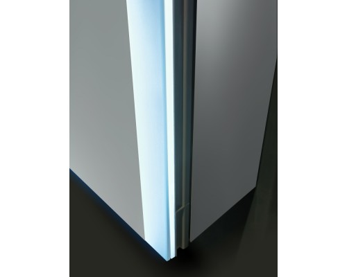 AQ7809-MLC Алюминиевый зеркальный шкаф с подсветкой 800700133,крепеж. Две зерк.дверцы шириной 39,85см,антизапотевание, акриловая подсветка AQ7809-MLC