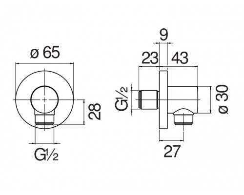 AD150/12RCP шланговое подсоединение, красное золото AD150/12RCP