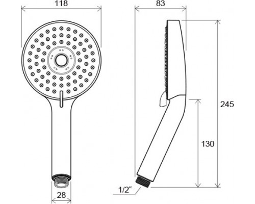 Душевая лейка плоская 953.00 X07P009