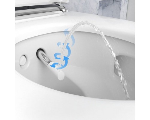 146.214.21.1 AquaClean Mera Comfort подвесной унитаз-биде, хромированная вставка 146.214.21.1