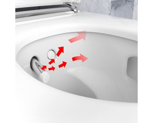 146.214.21.1 AquaClean Mera Comfort подвесной унитаз-биде, хромированная вставка 146.214.21.1