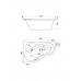1.WH11.2.036 ИБИЦА XL 160х100 ванна асимметричная акриловая левосторонняя белая 1.WH11.2.036
