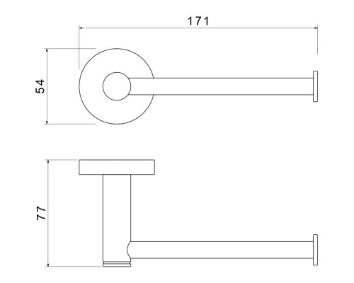 AQ4108BGM ЕВРОПА бумагодержатель, оружейная сталь (шлиф. черный хром) AQ4108BGM