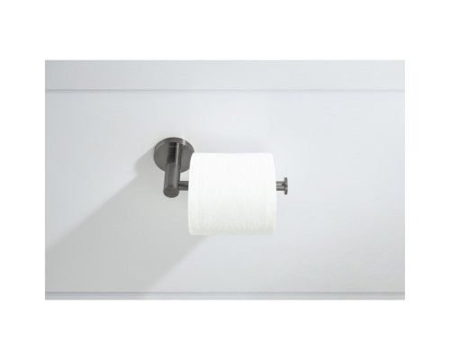 AQ4108BGM ЕВРОПА бумагодержатель, оружейная сталь (шлиф. черный хром) AQ4108BGM