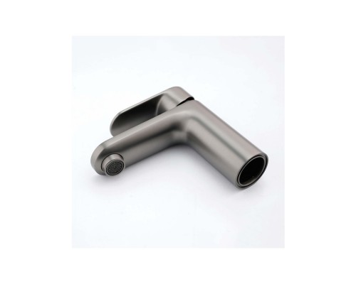 AQ1810BGM НИКА смеситель для раковины 90 без донного клапана, оружейная сталь AQ1810BGM