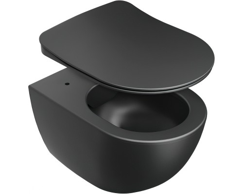 Унитаз подвесной Uni Chrome RimOFF (безободковый) ЧЕРНЫЙ X01794