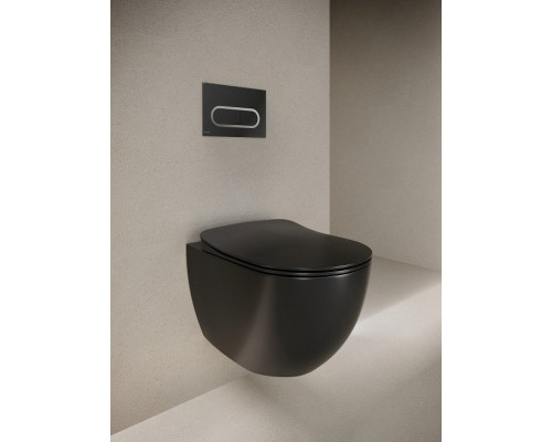 Унитаз подвесной Uni Chrome RimOFF (безободковый) ЧЕРНЫЙ X01794