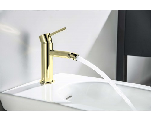 AQ1318BG ЕВРОПА смеситель для биде, шлиф. золото AQ1318BG