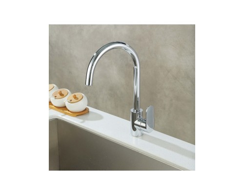 AQ1882CR НИКА смеситель для кухни (полукруглый излив) AQ1882CR