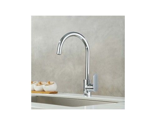 AQ1882CR НИКА смеситель для кухни (полукруглый излив) AQ1882CR