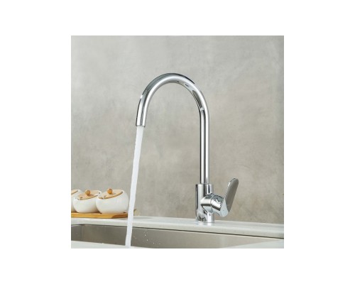 AQ1882CR НИКА смеситель для кухни (полукруглый излив) AQ1882CR