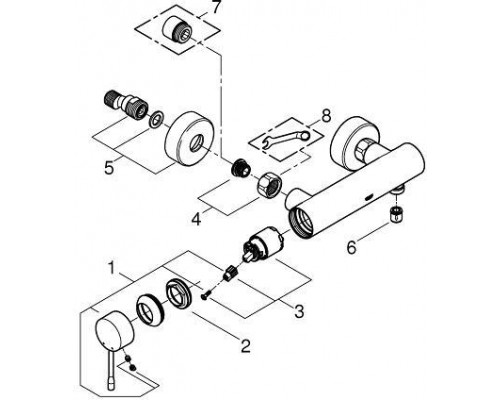 33636001 Essence+ Смеситель для душа, хром 33636001