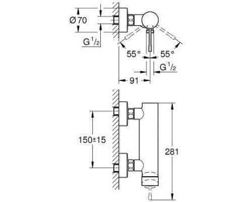 33636001 Essence+ Смеситель для душа, хром 33636001