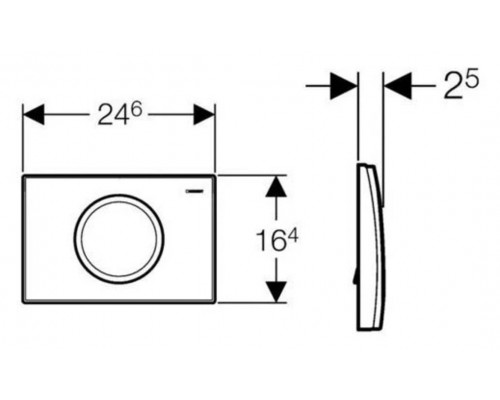 115.109.11.1 Смывная клавиша Geberit Delta15, смыв/стоп: Альпийский белый 115.109.11.1