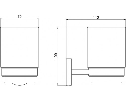 AQ4604CR БЕТТА стакан с держателем AQ4604CR