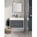 EB1667-J5-J54 VIVIENNE Тумба для раковины 80 см, к. белый блестящий, ф. серый матовый EB1667-J5-J54