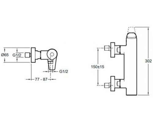 E97368-CP AVID смеситель для душа E97368-CP