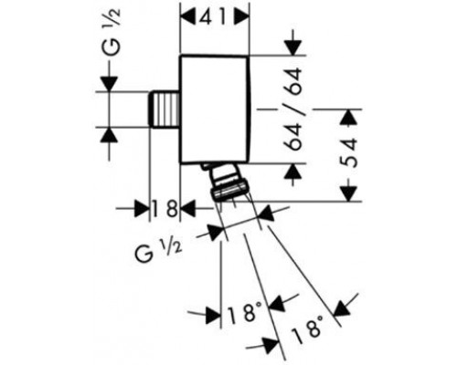27414000 HG Fixfit шланговое подсоединение 27414000