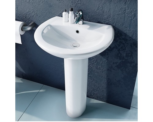 АТТИКА 48 Умывальник пьедестальный ВКС Белый S1 (WB.PD/Attica/48-C/WHT.G/S1) WB.PD/Attica/48-C/WHT.G/S1