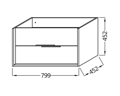 EB1667-J5-J54 VIVIENNE Тумба для раковины 80 см, к. белый блестящий, ф. серый матовый EB1667-J5-J54