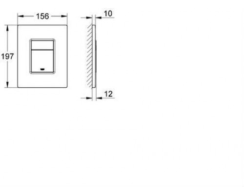 38732000 Skate Cosmopolitan Панель смыва для унитаза (3 режима смыва), хром (для Rapid SL и Uniset) 38732000