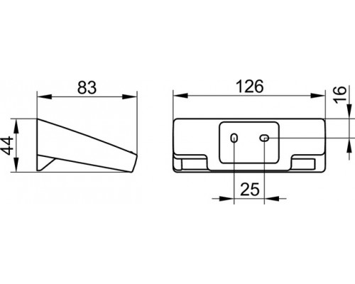 14662370000 AVENO Держатель для туалетной бумаги открытая форма, с роликовым тормозом для рулона шириной 100 мм, с клеевым комплектом, черный матовый 14662370000