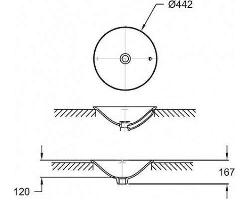 E96118-0 CARILLON Раковина чаша 45 см, белый E96118-0