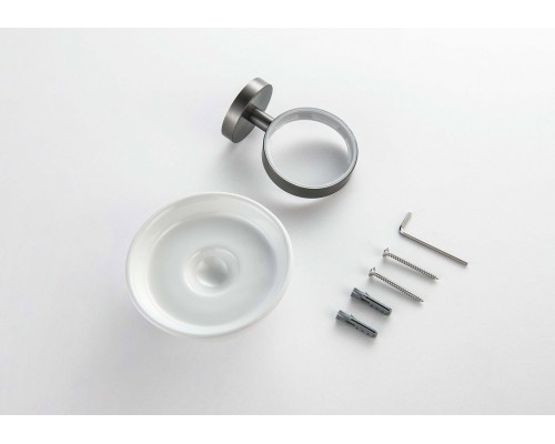 AQ4603BGM БЕТТА мыльница, оружейная сталь (шлиф. черный хром) AQ4603BGM