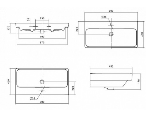 1A2544K0OLVG0 Набор: 1A254401OLVG0 Тумба-умывальник Оливия 90 Дуб веллингтон/ 1WH501629 Раковина Адриана 90 1A2544K0OLVG0