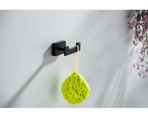 AQ4302MB ЛИБРА крючок двойной, матовый черный AQ4302MB