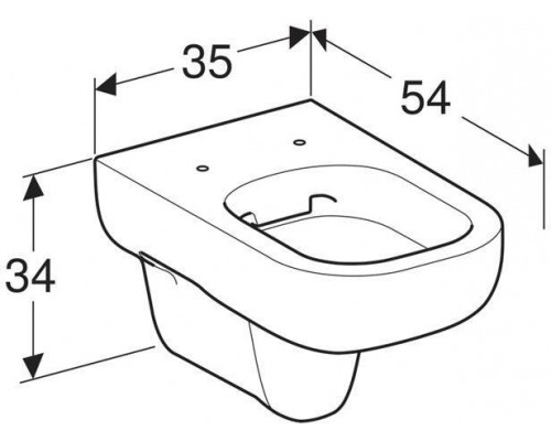 500.210.01.1 Smyle Унитаз подвесной безободковый Rimfree®, глубина 54 см 500.210.01.1
