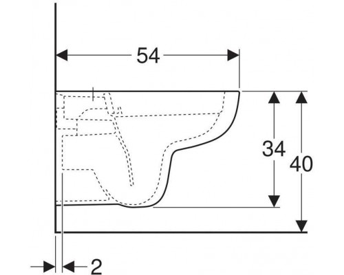 500.210.01.1 Smyle Унитаз подвесной безободковый Rimfree®, глубина 54 см 500.210.01.1
