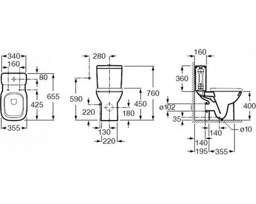 34299700Y Debba Напольная чаша 655 мм ПРОДАЖА ТОЛЬКО С БАЧКОМ 34299700Y