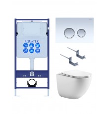 SET AQUATEK ГЕЛИОС-028 (рама AQUATEK Standard INS-0000012+клавиша KDI-0000028+кпереж KKI-0000002+унитаз AQ1993T-00 ГЕЛИОС + с тонким сиденьем sc SET AQUATEK ГЕЛИОС-028
