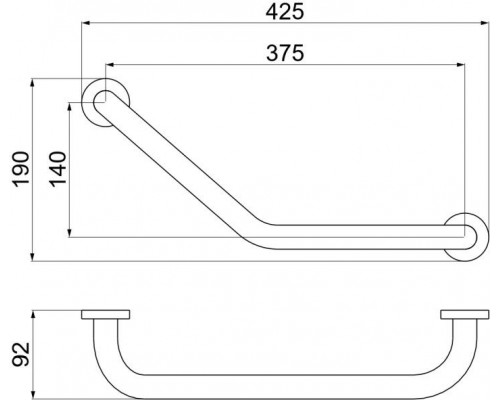 AQ4997CR поручень 425 мм AQ4997CR