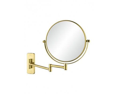 AQ4910BG зеркало косметическое настенное 3х, шлиф. золото AQ4910BG
