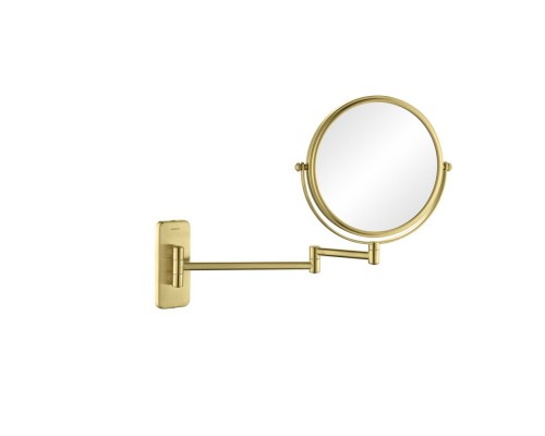 AQ4910BG зеркало косметическое настенное 3х, шлиф. золото AQ4910BG